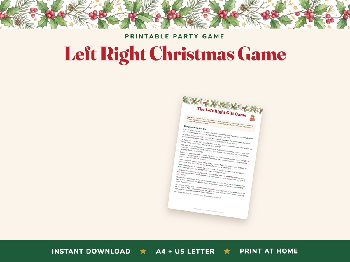 Left Right Christmas Game
