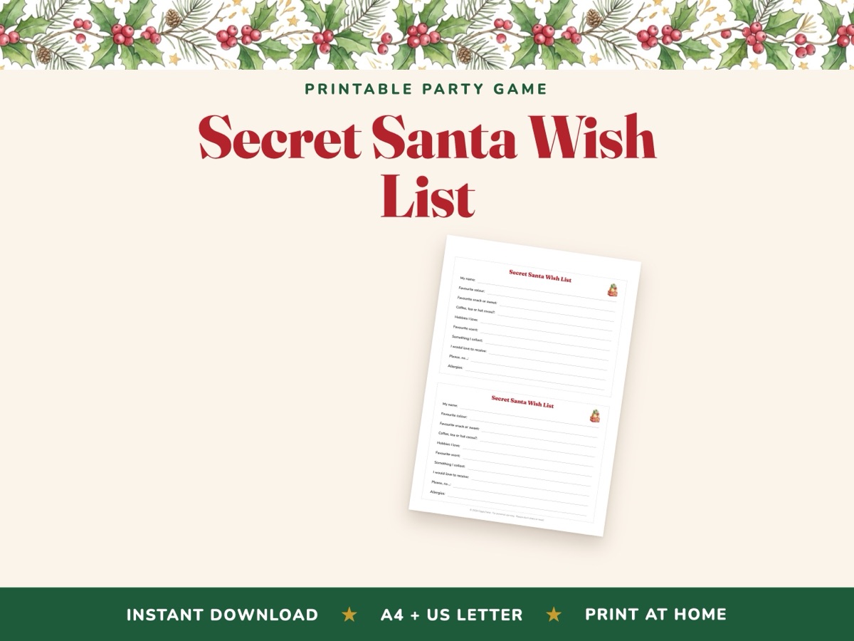 Secret Santa Wish List